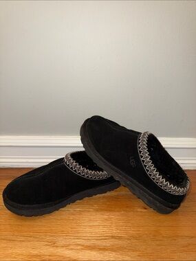 UGG Black Tasman II Suede Slippers
